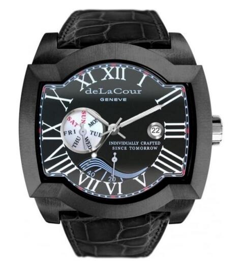 Luxury replica DeLaCour SAQRA WEEKEND STEEL PVD watch WAST2270-0976